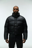 LEGEND PLISSE PUFFER JACKET - BLACK