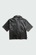 LEGEND PLISSE BUTTON DOWN SHIRT - BLACK