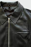 LEGEND PLISSE CHORE JACKET - BLACK