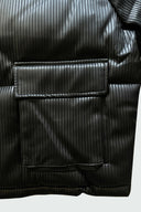 LEGEND PLISSE PUFFER JACKET - BLACK