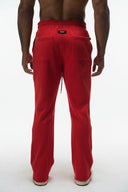FATE HEAVYWEIGHT FLEECE FLARED SWEATPANTS - RED