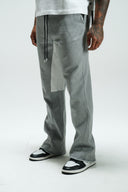 FATE HEAVYWEIGHT FLEECE FLARED SWEATPANTS - HEATHER GREY