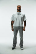 FATE HEAVYWEIGHT FLEECE FLARED SWEATPANTS - HEATHER GREY
