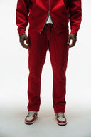 FATE HEAVYWEIGHT FLEECE STRAIGHT LEG SWEATPANTS - RED