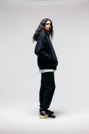 FATE HEAVYWEIGHT FLEECE DOUBLE ZIP HOODIE - BLACK