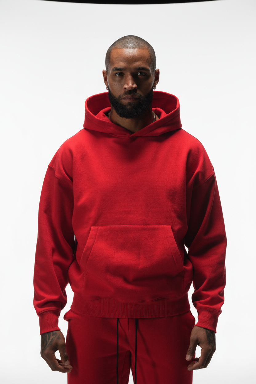 FATE HEAVYWEIGHT FLEECE HOODIE - RED