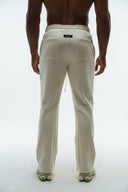 FATE HEAVYWEIGHT FLEECE FLARED SWEATPANTS - CREAM