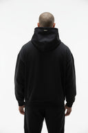 FATE HEAVYWEIGHT FLEECE CROPPED RAW HEM HOODIE - BLACK