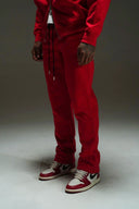 FATE HEAVYWEIGHT FLEECE STRAIGHT LEG SWEATPANTS - RED