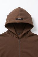 Foundation Zip Hoodie in STORM GREY - Lifestyle Shot - ANANKE