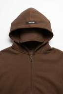 Foundation Zip Hoodie in STORM GREY - Lifestyle Shot - ANANKE