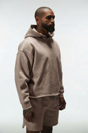 FATE HEAVYWEIGHT FLEECE CROPPED RAW HEM HOODIES