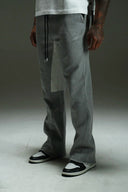 FATE HEAVYWEIGHT FLEECE FLARED SWEATPANTS - HEATHER GREY